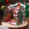 Cartolina di Natale a Tre Pieghe con Babbo Natale 3D, Cartolina di Benedizione Scritta a Mano per la Vigilia di Natale