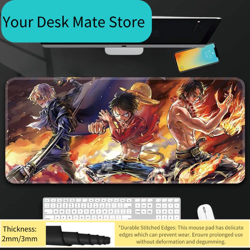 Boys ONE PIECE Leather Mouse Pad Oversized Boys Animation E-sports Game Keyboard Pad Luffy Computer Desk Pad Office Mouse Pad