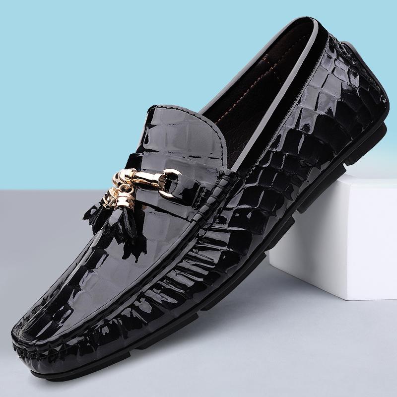 Neue Herren Business-Schuhe aus echtem Leder Urlaubs-Freizeit-Loafer für Büro, Reisen, Fahrerschuhe Mann Außensohle Formelle flache Schuhe