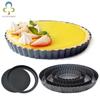 Forma Canelada para Torta Quiche Assar Fundo Removível Antiaderente Ferramenta Retangular Assadeira Modelo Pratos Formas de Bolo GYH