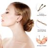 100/10 Stück Damen Haarspange Frisur Gold Haarnadel Einfache Metallische Locke U-Form Haarnadel Damen Styling Haaraccessoires