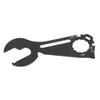 11 In 1 Outdoor Wrench Multifunctional Bottle Opener Keychain Screwdriver Measuring Ruler Tool Black