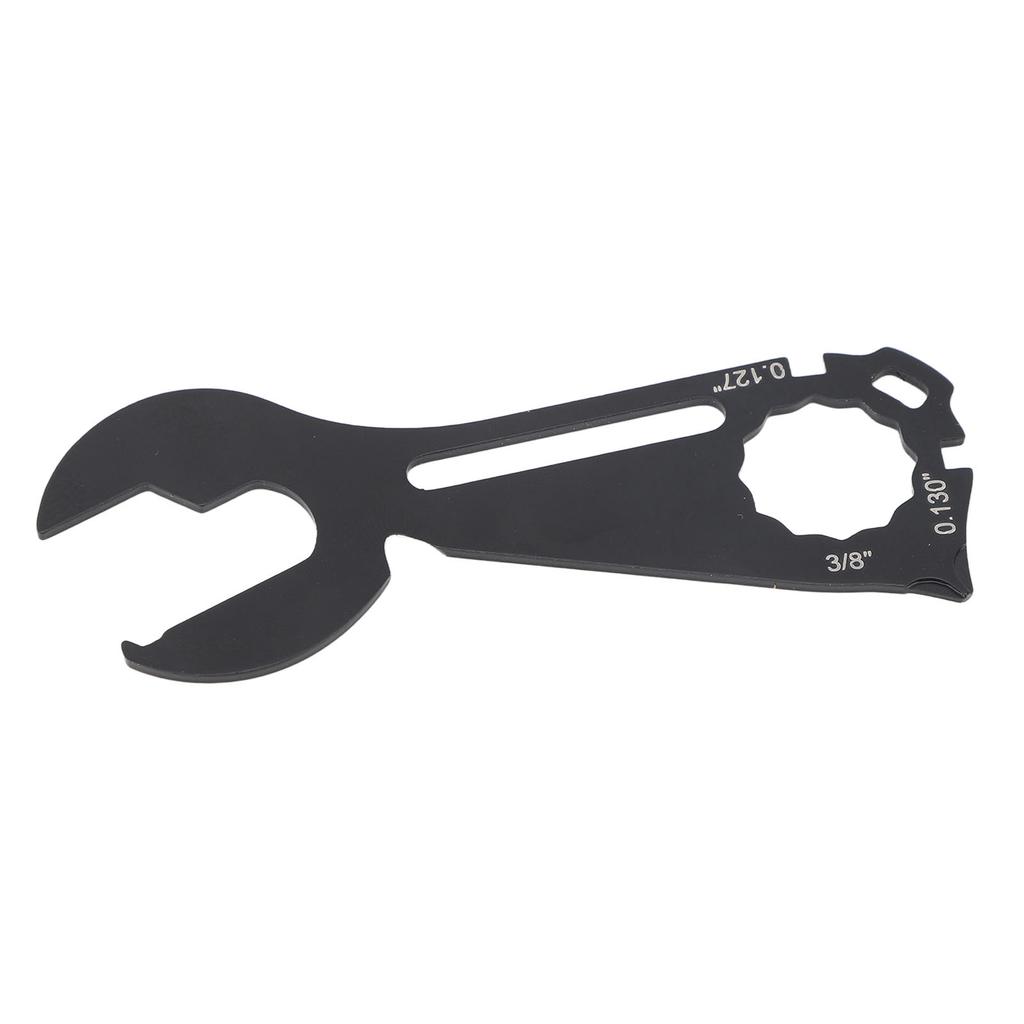 11 In 1 Outdoor Wrench Multifunctional Bottle Opener Keychain Screwdriver Measuring Ruler Tool Black