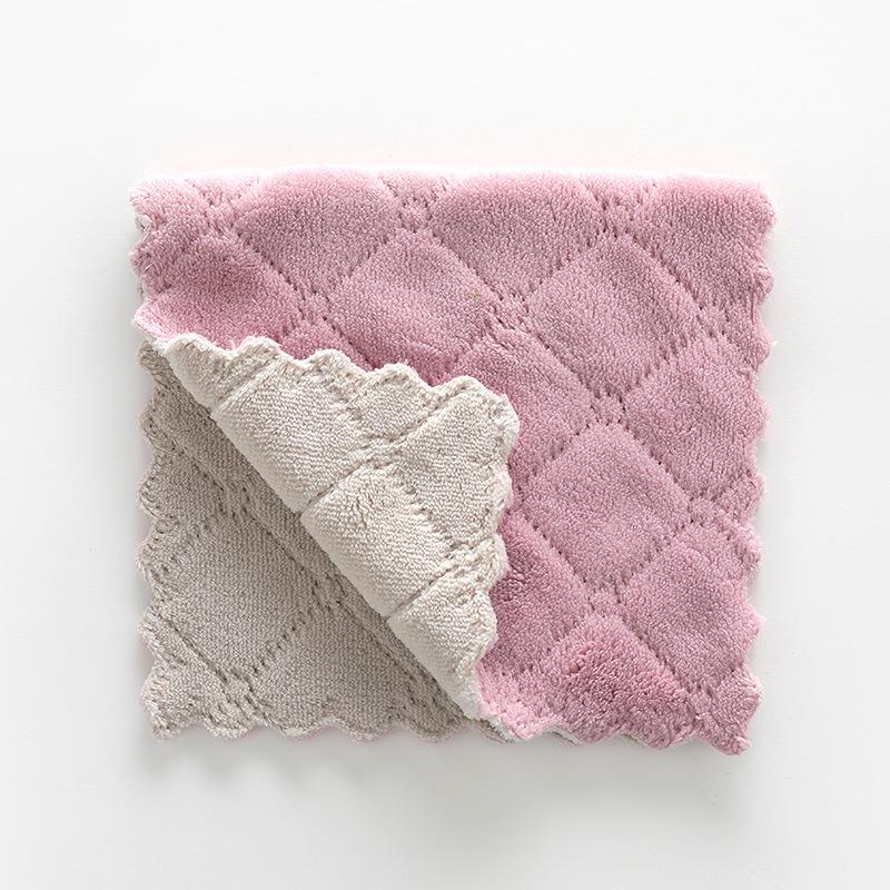 1/10Pcs Super Absorbent Microfiber Handkerchief Towel Kitchen Dish Cloth Simple Hand Face Tableware Household Cleaning Towel