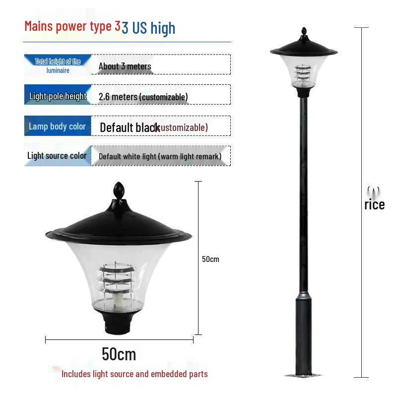 Waterproof Solar LED Landscape Light for Courtyard, Park, and Villa