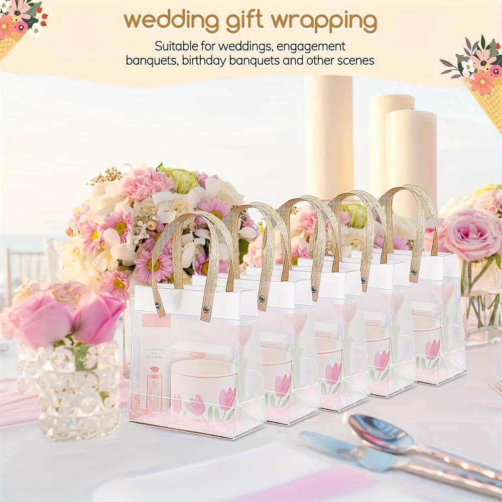 10 Stück kleine Geschenktüten mit Griff für Party, Familientag, Jahrestag, Geburtstag, Geschenk, Urlaub, Segen, Geschenkverpackung, Tasche, Hochzeit