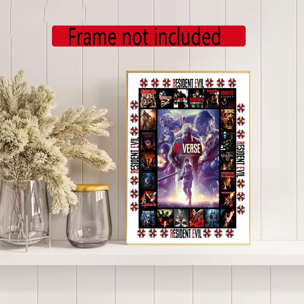 Resident Evil Alice 5D Round Diamond Painting Kit Diamond Embroidery Painting Rhinestones Mosaic Frameless Handwork Decoration Arts