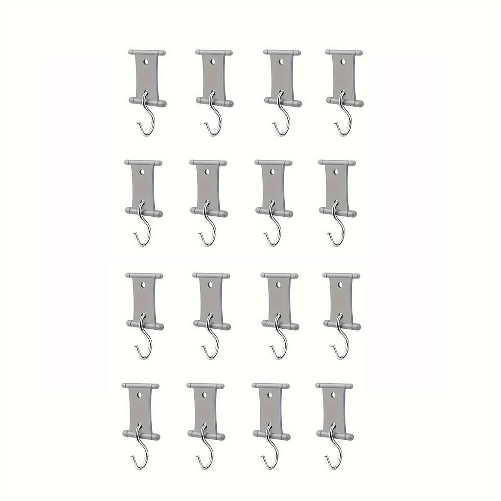 4/8/12/16Pcs S-Shaped Camping Awning Hooks Clips RV Tent Hangers Light Hangers For Caravan Camper Hooks Accessories Outdoor Supplies