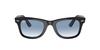 Ray-Ban RB2140F 901/3F 52 WAYFARER LIGHT COLORS Sunglasses - Black / Clear Gradient Blue Glass Lenses