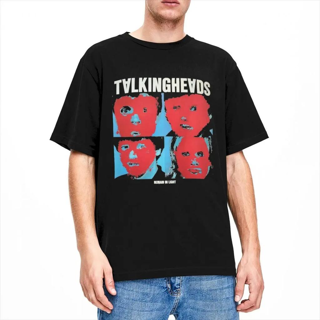 Rock Talking Heads Remain In Light Band T Shirts Hip Hop Leisure Streetwear Cotton Short Sleeve Harajuku Men Women Unisex Tops