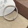 Korean Freshwater Pearl & Sterling Silver Bracelet for Women – High-Gloss, Versatile, and Elegant Hand Jewelry