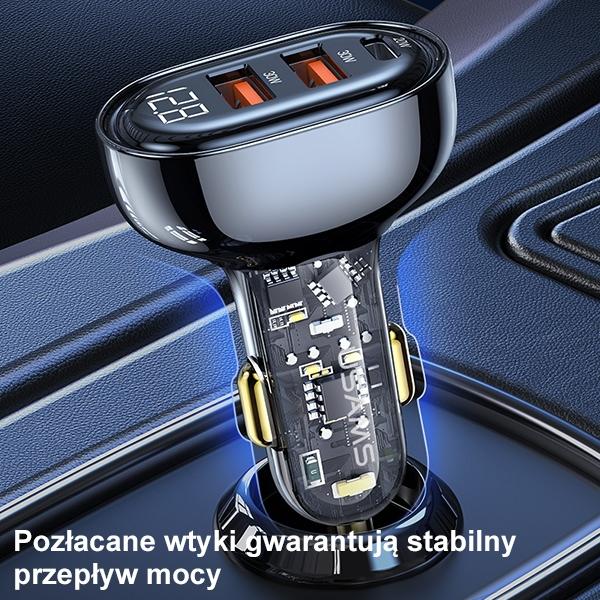 USAMS Land. Alone. 2Xusb+1Xusb-C 80Wfast Charge Black/Czarny Cc159Cc01 (Us-Cc159)