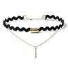 1 Stycken Choker Halsband Set Stretch Sammet Klassisk Gotisk Spets Choker