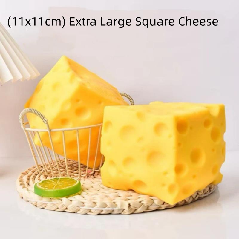 Giant Cheese Squeeze Toy Extra Large Size Cheese Squishy Fidget Toys Slow Rebound Shapeable Venting Ball