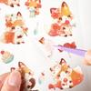 6pcs/pack Creative Cartoon Small Animal Die Cutting Decorative Stickers Collage Journal Scrapbooking Material Stationery Sticker