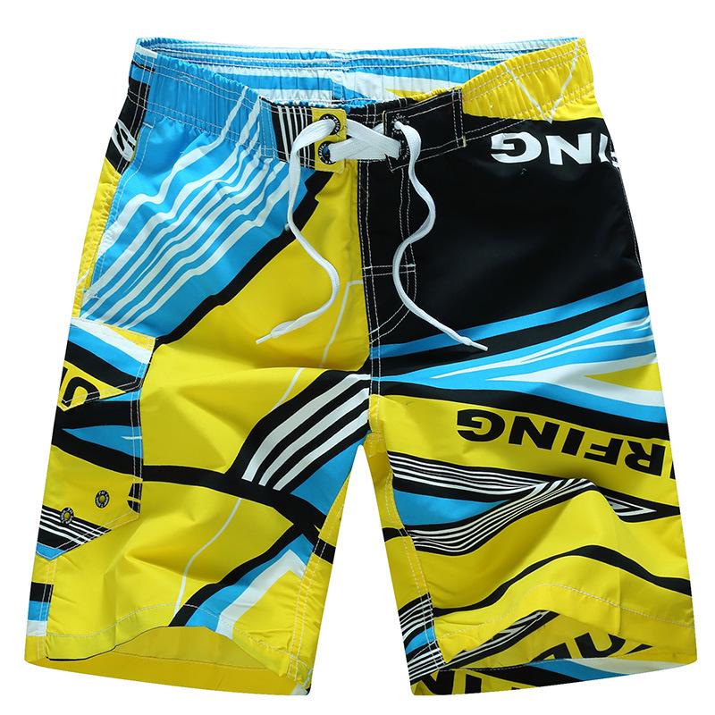 

Men s Personalized Print Quick-Dry Beach Shorts - Loose Fit, Plus Size, Casual for Teens and Adults 3XL жёлтый