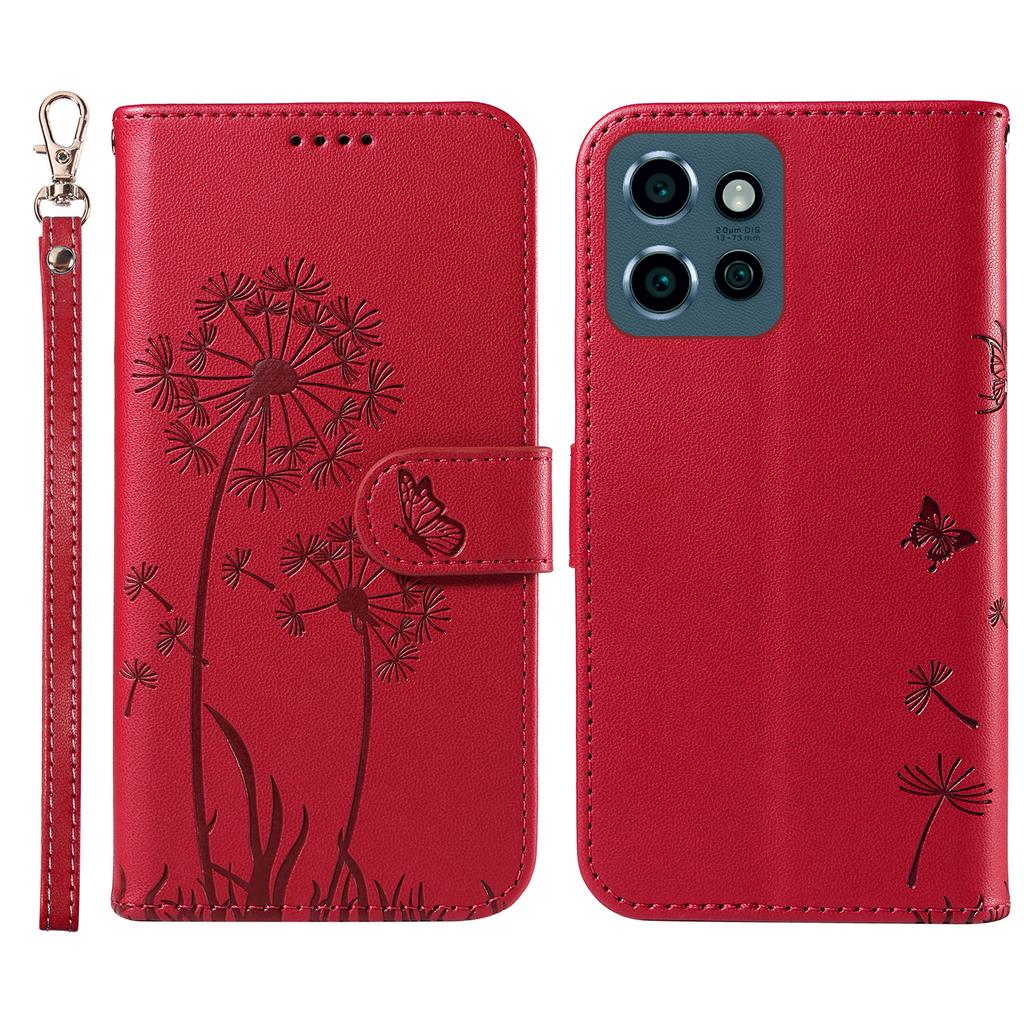 For Motorola Edge 60 Neo 5G/Edge 50 Neo 5G/S50 5G/ThinkPhone 25 5G Leather Case Wallet Phone Cover Dandelion Imprint