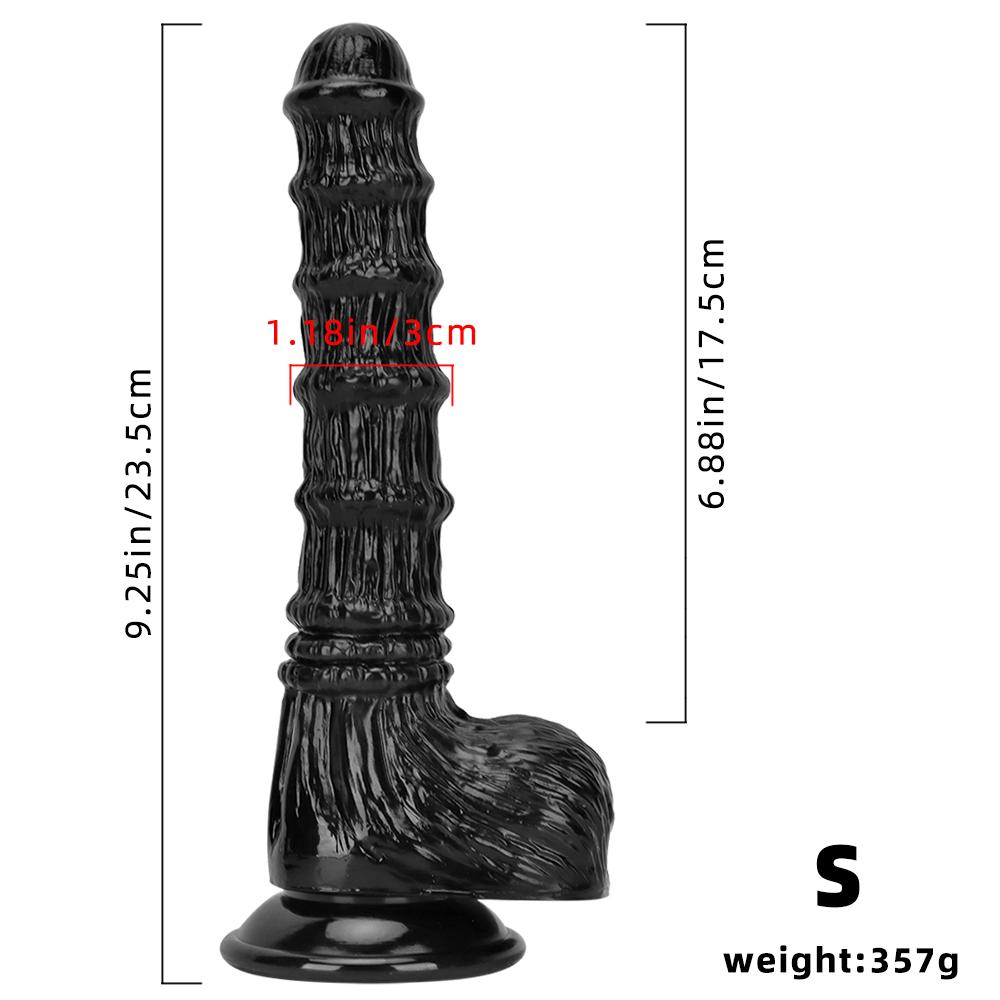 Black Horse Dildo Plug Dilator Masturbator Adult Sex Toy Realistic Penis Fisting Strap On Cock Big Dick PVC BDSM Pegging