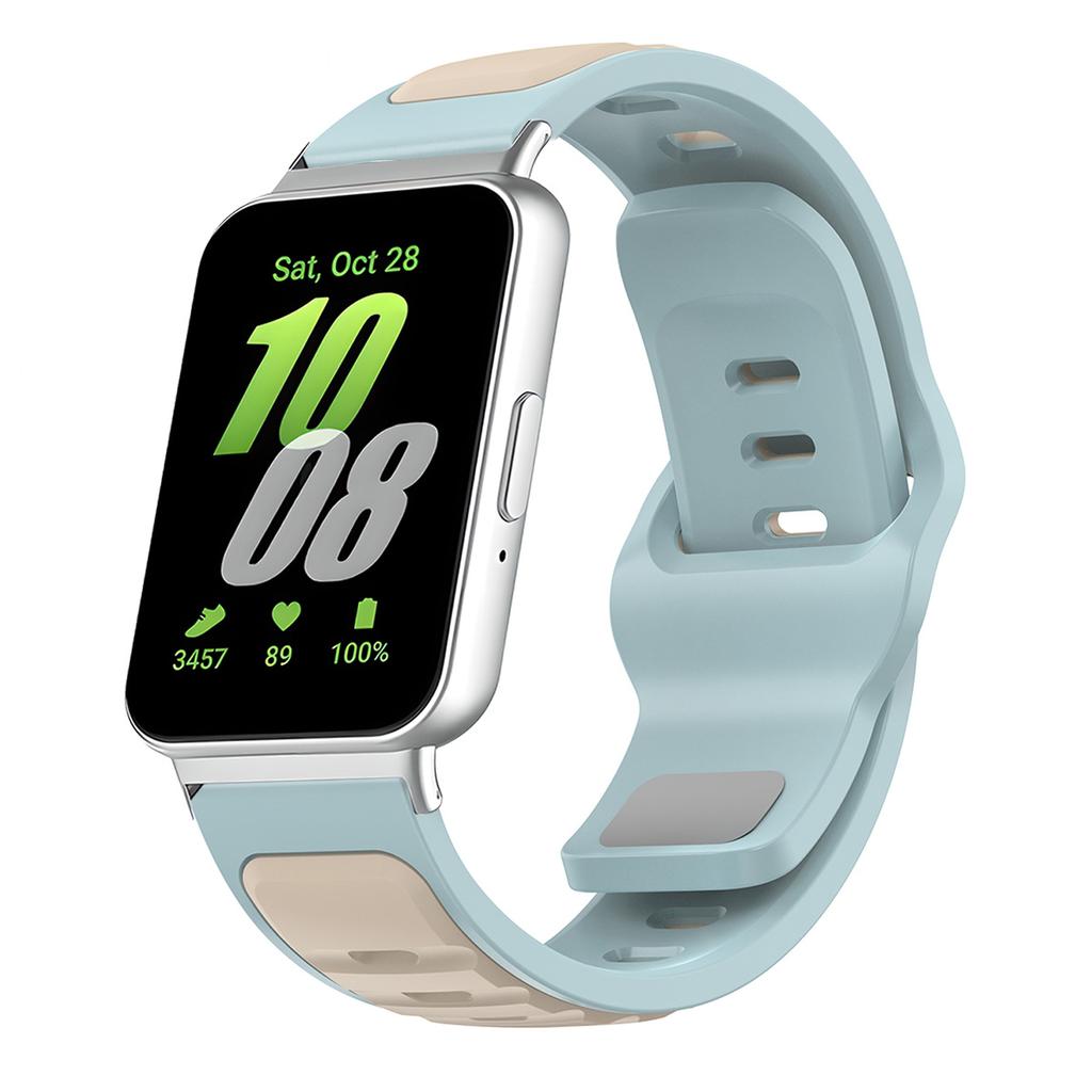 Two Tone Silicone Band For Samsung Galaxy Watch Fit 3 Sport Strap For Galaxy Fit3 Adjustable Smartwatch Breathable Bracelet