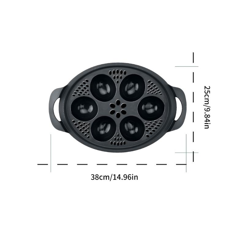 Nonstick Food Grade Eggs Mold For Air Fryers Oven Use Eggs Poacher Cups with Removable Handle Baking Accessories