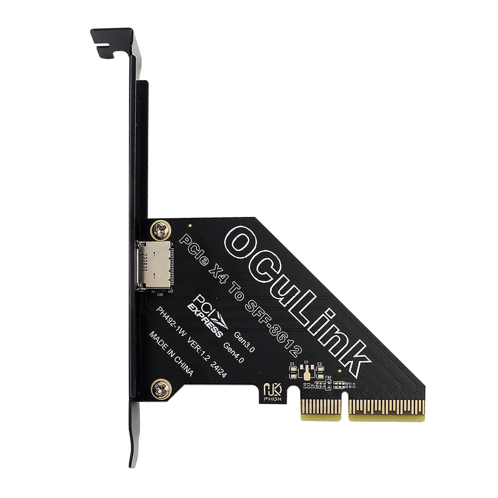 PCIe to SFF 8611 and SFF 8612 Adapter Card for SFF U2 SSDs PCIe 4.0 Compatible with Windows Linux Systems