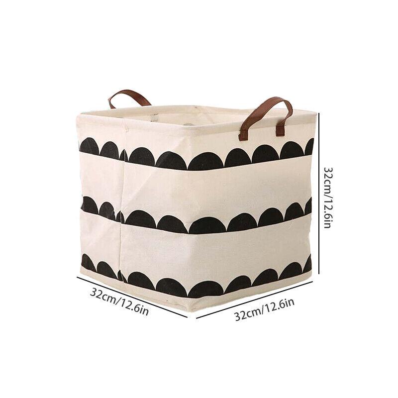 Foldable Storage Laundry Basket Organizer Dirty Clothes Bag Home Cotton Linen Square Dirty Clothes Anti-Dust Big Capacity Basket