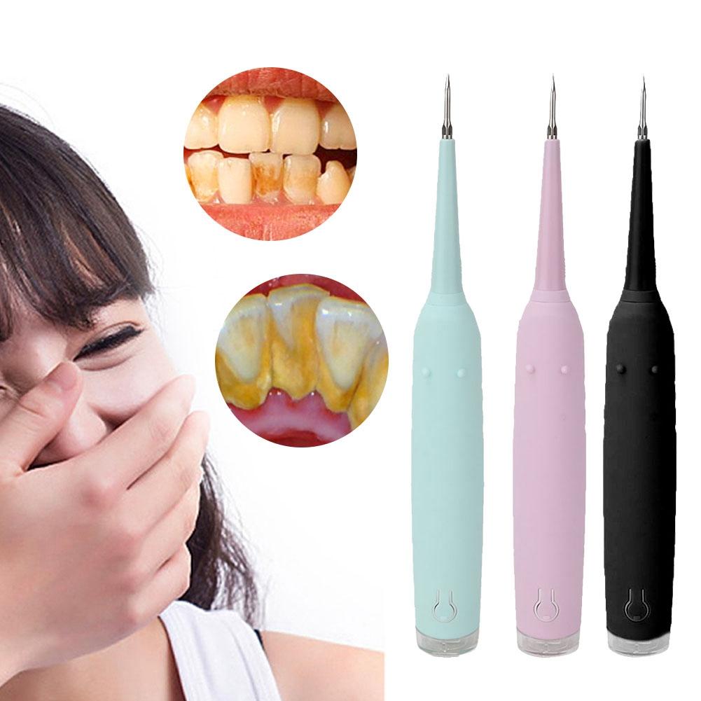 Portable Electric Dental Calculus Plaque Remover Scaling Oral Care Tool for Home Travel Use