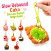 Slow Rebound Simulated Cream Cake Pendant Simulation Food Pinch Toy  For Kids Adults