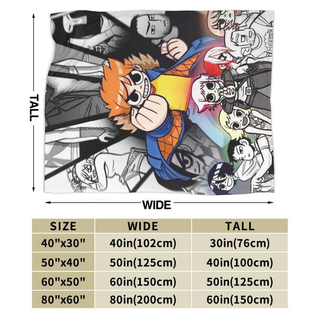 Indie Film Character Scott Pilgrim Blankets Soft Plush Throw Blanket For Home Decor Airplane Travel Flannel Bedspread Bed Cover