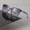 Sluneční brýle Cat Eye Dámské Pánské Retro Luxusní Ženské Pánské Zrcadlové Čiré Designové Brýle Sexy Značka Gradientní Sluneční Brýle