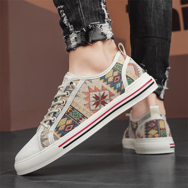 Flat Sneakers Men Roman Canvas Shoes For Men Summer Walking Sneakers Shoes Male British Style