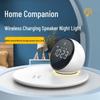Sayrelances Wireless Charging Alarm Clock Bluetooth Speaker with Night Light
