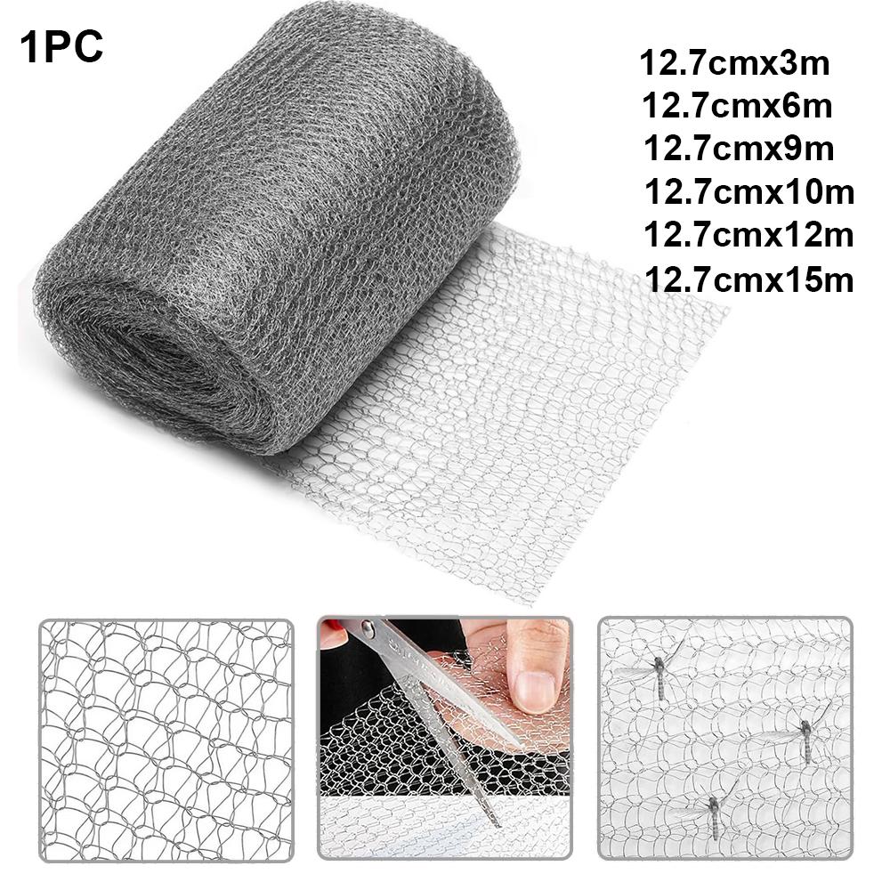 3 metry - 15 metrů výplň ze síťoviny, zarážka mezer z nerezové oceli, snadné použití, flexibilní a elastická látka, hardware, DIY sada