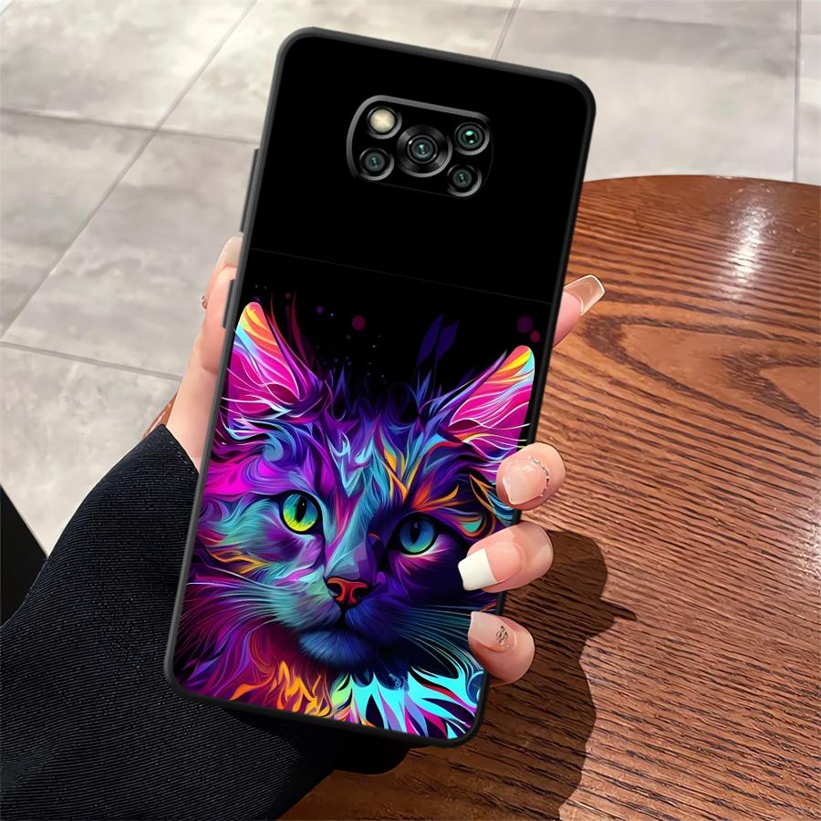 Case for Xiaomi Poco F8 M5 C75 C50 M3 M4 M7 C61 F3 C71 X3 X4 X5 X7 Pro F1 Funda Phone Cover Cool Colored Cat