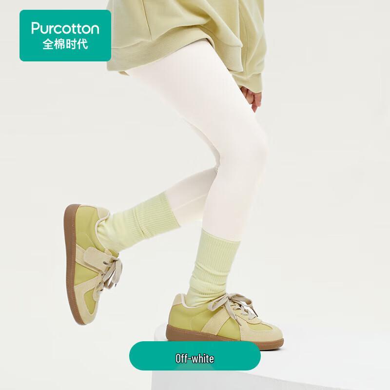 PurCotton Girls' 2024 Autumn Cotton Knit Leggings