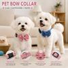 Bowknot Pet Bow Tie Dog Collar Soft Comfortable Adjustable Teddy Bichon No Neck Strain All Seasons Universal