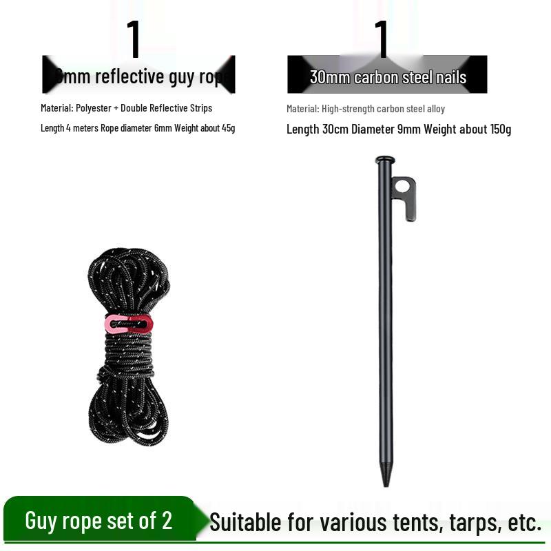 Heavy-Duty Steel Ground Stakes for Camping, Tent, Snow, Beach, Canopy, and Grass