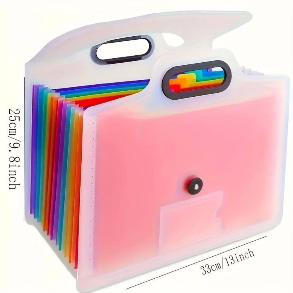 13 Pocket Accordion Folder with Handle a4 Document Bag Expanded File Holder  Document Storage
