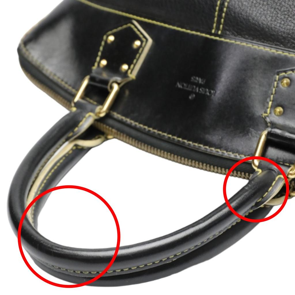 LOUIS VUITTON Suhari Lockit PM Handbag Calfskin Noir (Black) Women M91875 Used