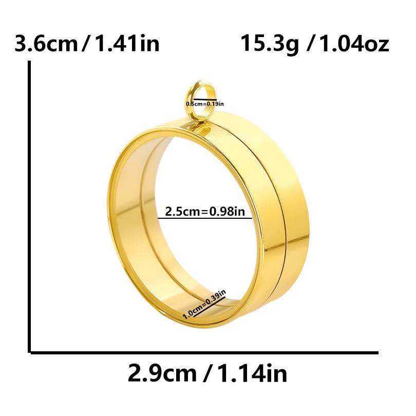Thickness 10mm Innner Size 15-45mm Stainless Steel Locket Pendants For Jewelry Makings Supplies Round Glass Twist Screw Lockets