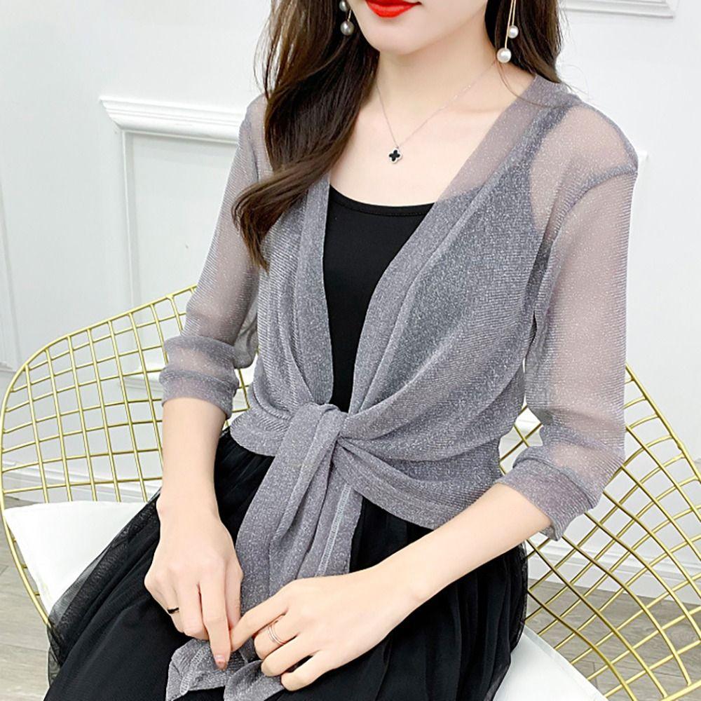 Tulle Air-Conditioning Shirt One Size Mesh Shawl New Sun Protection Clothing  Summer