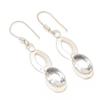 White Topaz Gemstone 925 Sterling Silver Jewelry Earring 1.85 " L798