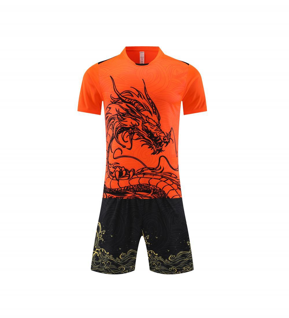 

Dragon Boat Suit Summer Boys Football Quick-Drying Suit Girls Primary School Sports Competition Training Team Suit Longtu Suit 5XL помаранчевий