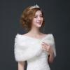 Ticken Warm Wedding Faux Fur Shawl Faux Fur Rabbit Fur Scarves Soft Cloak Plush Shawl  Women