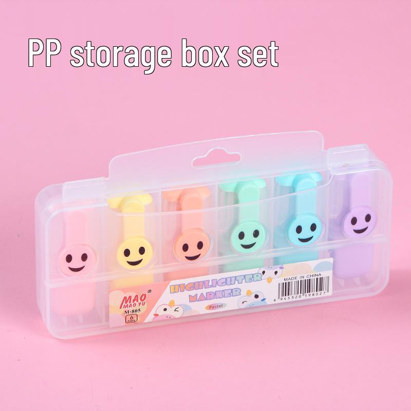 6-Color Mini Pill Highlighter & Marker Set