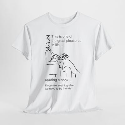 Reading Is Life Unisex Heavy Cotton Tshirt Tops Tee, Book Lover Gift, Reading Shirt, Library