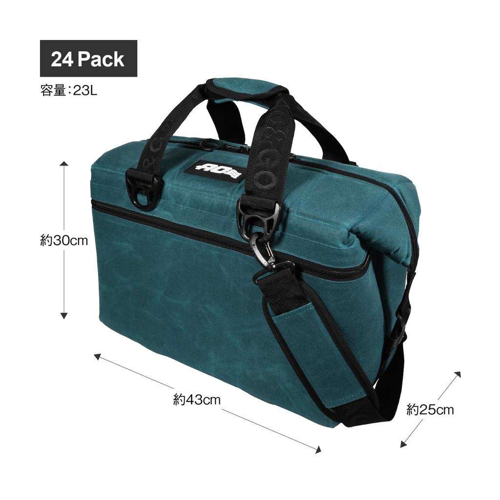 AO Coolers Waxed Canvas Soft Insulated Cooler Warranty Official 24-Pack Cooler, Navy, 23L, Lightweight, Box/Bag, 5-Year (Japan Product) [Genuine