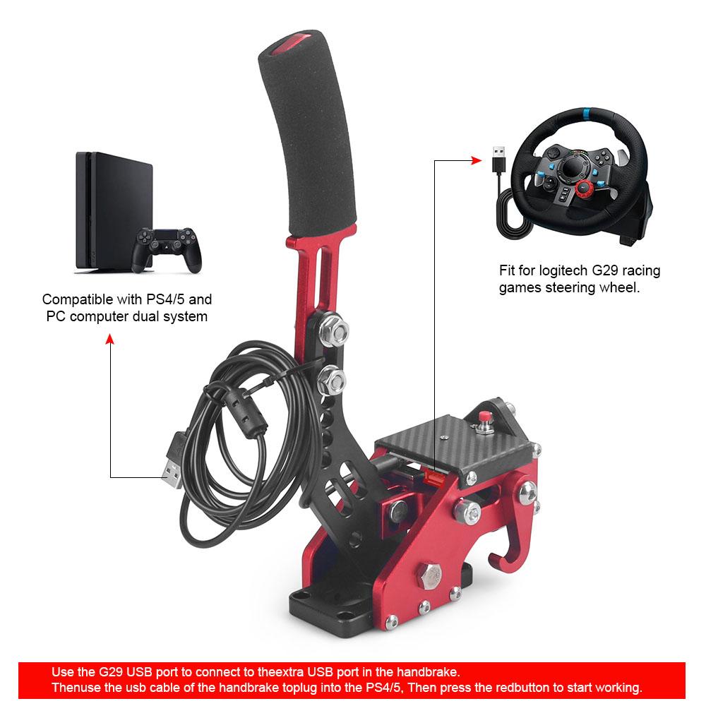 For PS4 PS5 PC USB Handbrake For SIM Racing Games For Logitech G29 Steel & Aluminum RALLY Adjustable For PC Windows DIRT RALLY