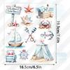 3 Sheet Summer Beach Tropical Vacation Nautical Diy Uv Dtf Rub On Transfer Stickers Craft Glass Mug Cup Wraps Junk Journal Decor