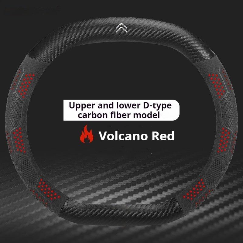 Carbon fiber Car Steering Wheel Cover for Citroen C4X C5X C5Aircross e-Berlingo C4 Cactus 2022 2023 2024 Auto Interior Accessory aoq123